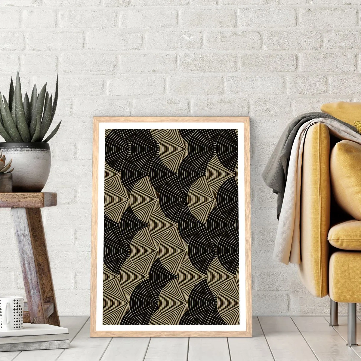 Poster în ramă de stejar deschis - Unitate în multiplicitate - 30x40 cm