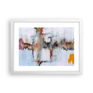 Poster în ramă albă - Cu bățul pe apă - 40x30 cm