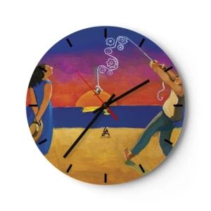 Ceas de perete - Ceas pe sticlă - Mai mult decât o stea din cer - 40x40 cm