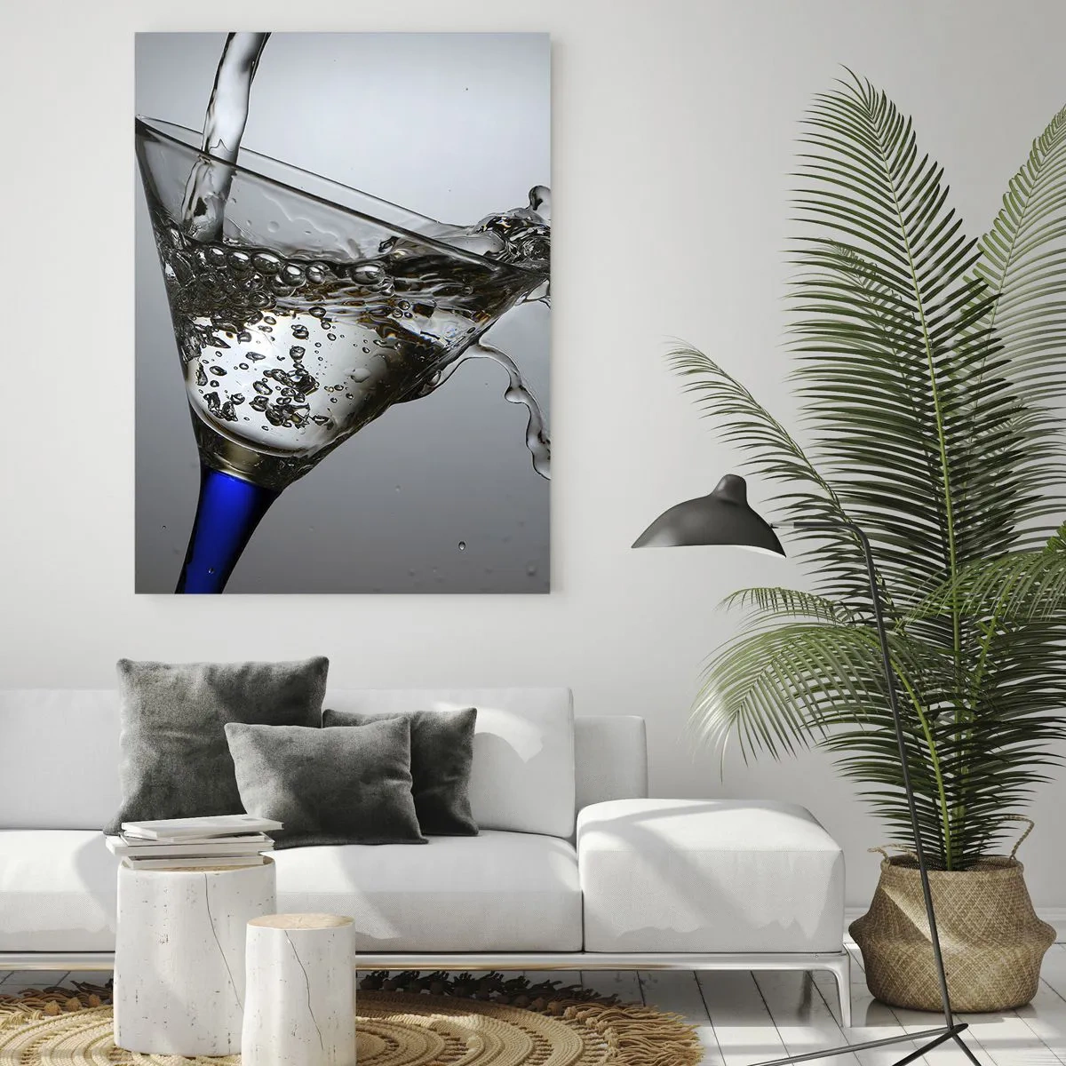 Tablou pe sticlă - Apă pură în sticlă de cristal - 50x70 cm