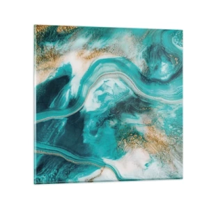 Tablou pe sticlă - Râul de aur - 40x40 cm