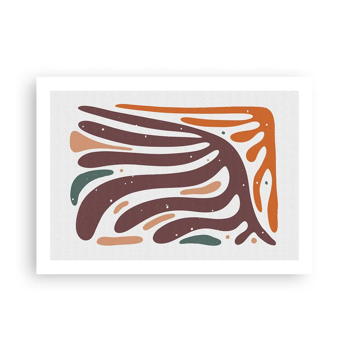 Poster - Compoziție organică radială - 70x50 cm