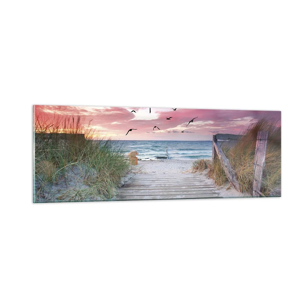 Tablou pe sticlă - Impresie baltică - 90x30 cm