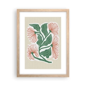Poster în ramă de stejar deschis - Folclor modern - 30x40 cm