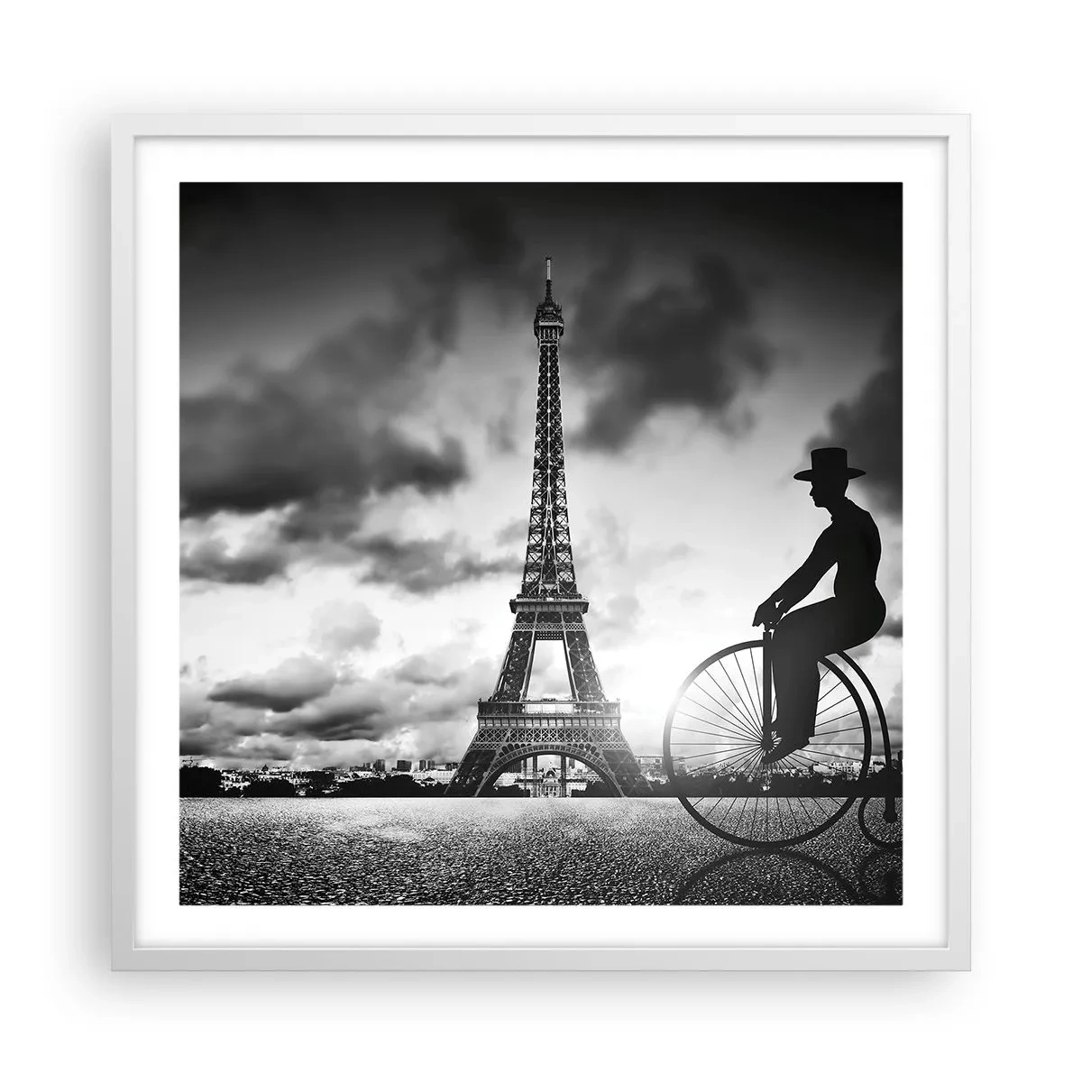 Poster în ramă albă - Dorul de Belle Epoque - 60x60 cm