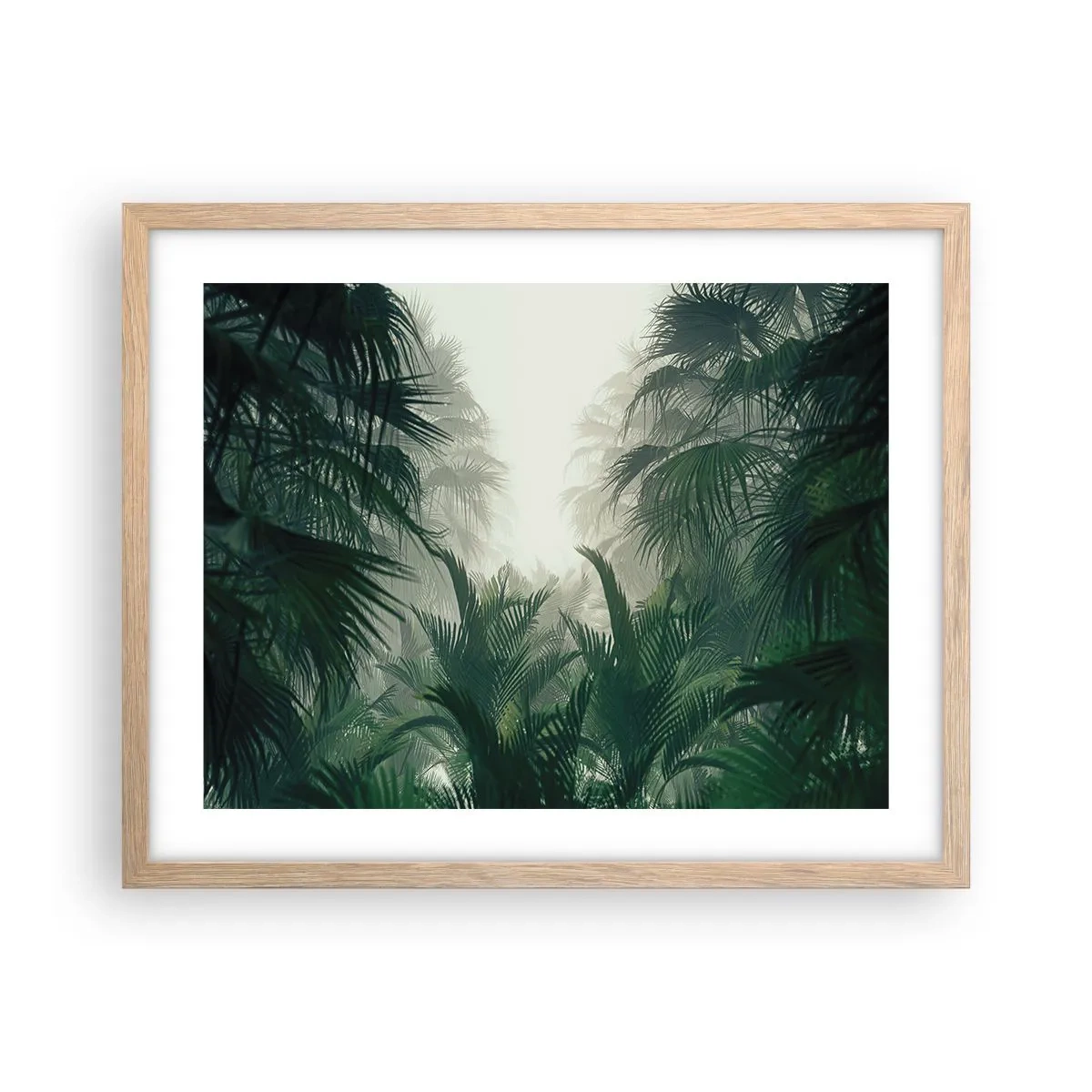 Poster în ramă de stejar deschis - Mister tropical - 50x40 cm
