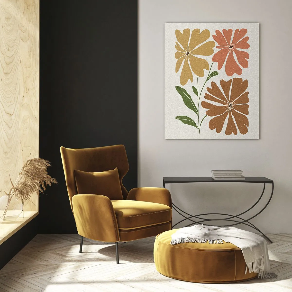 Tablou pe sticlă - Natură și geometrie - 50x70 cm
