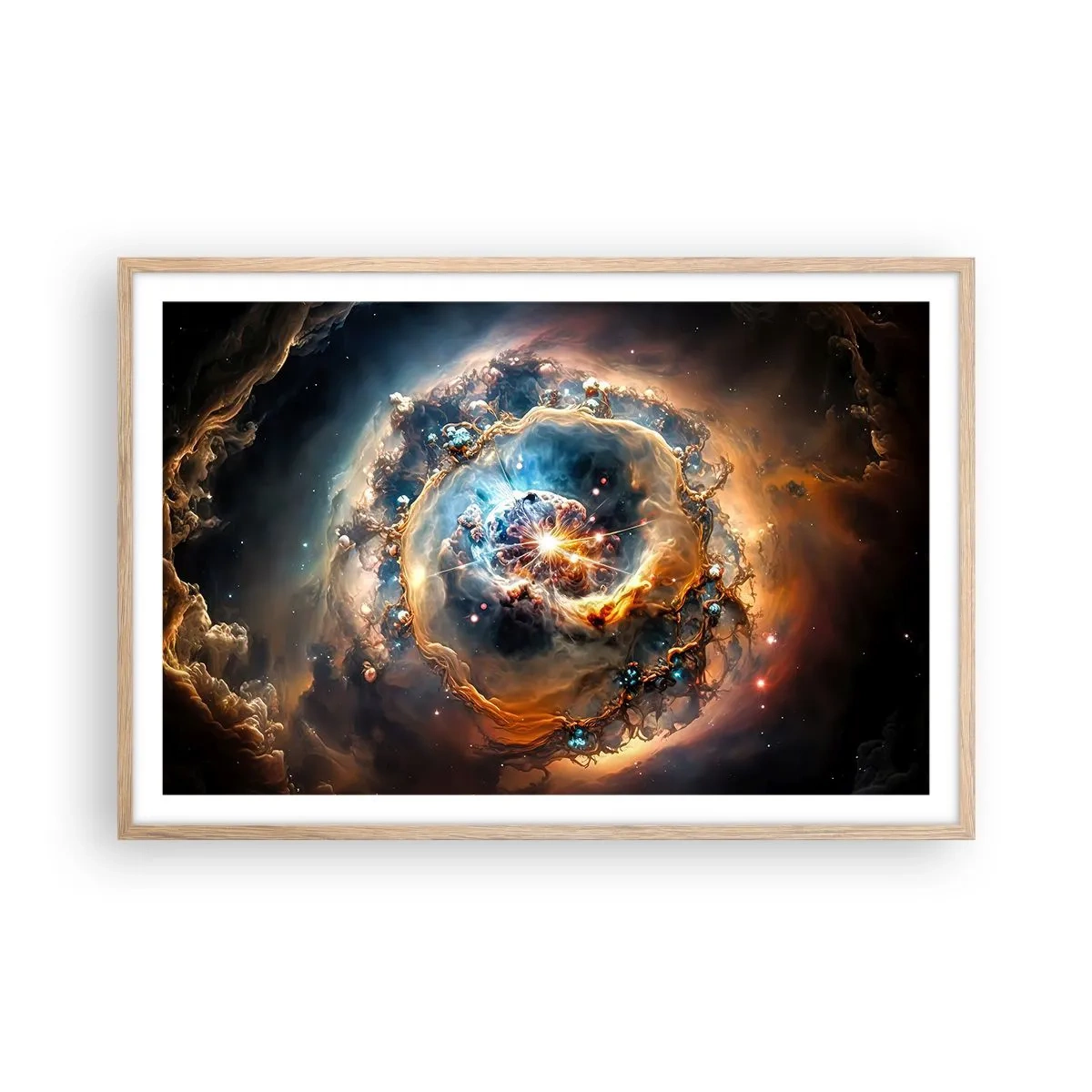 Poster în ramă de stejar deschis - Început - 91x61 cm