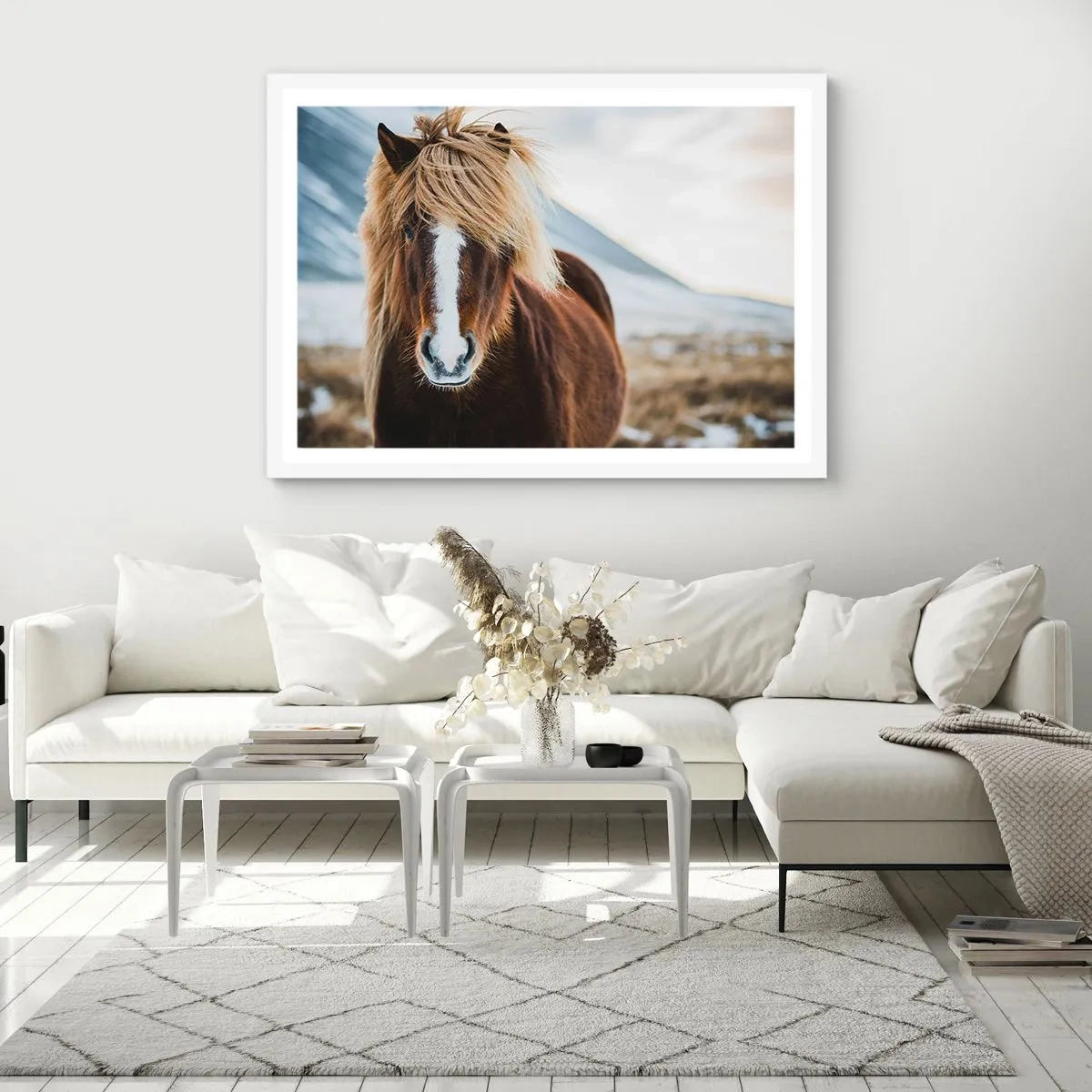 Poster în ramă albă - Simțiți libertatea? - 91x61 cm