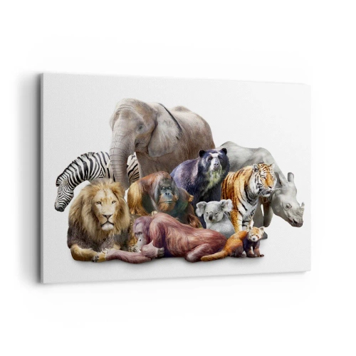 Tablou pe pânză - Fotografia africană de familie - 100x70 cm