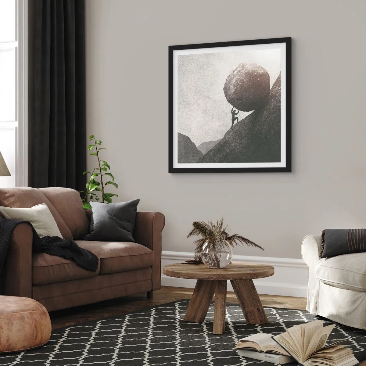 Poster în ramă neagră - Cred, în ciuda așteptărilor - 30x30 cm