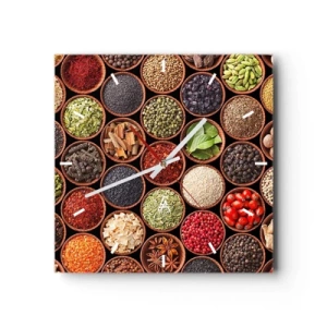 Ceas de perete - Ceas pe sticlă - Toate gusturile lumii - 30x30 cm