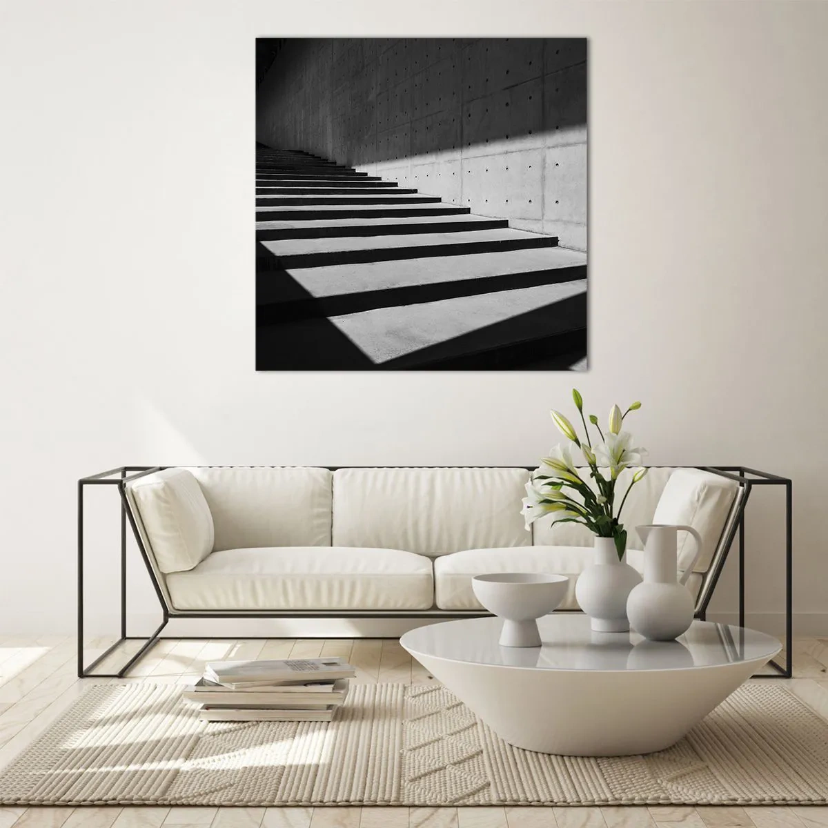 Tablou pe sticlă - Frumusețea brută a modernismului - 60x60 cm