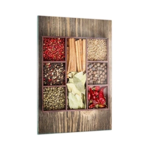 Tablou pe sticlă - Ordine de forme, buchet de arome - 50x70 cm