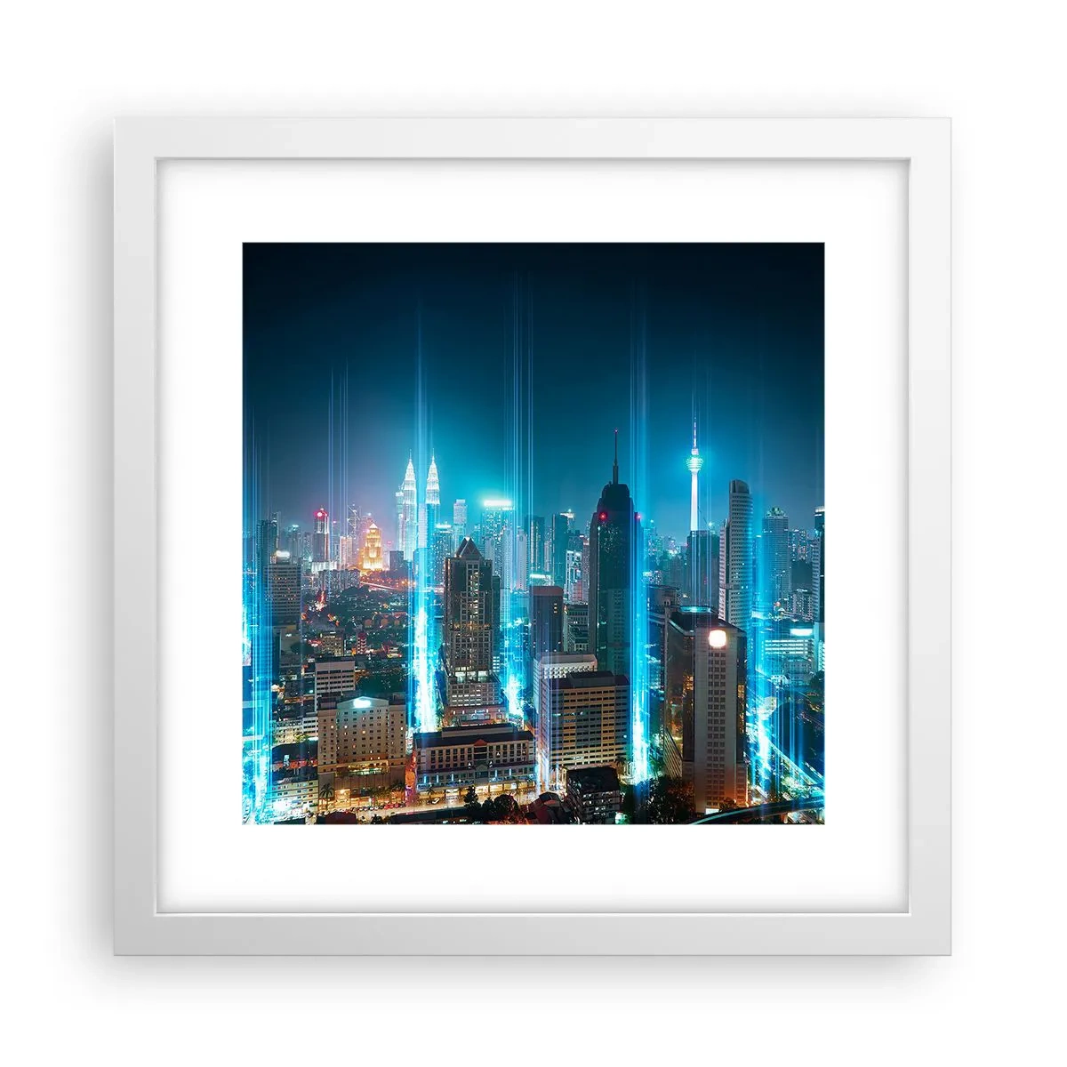 Poster în ramă albă - Prin Berlin spre cer - 30x30 cm