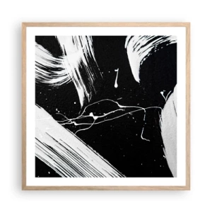 Poster în ramă de stejar deschis - Abisul întunericului - 60x60 cm