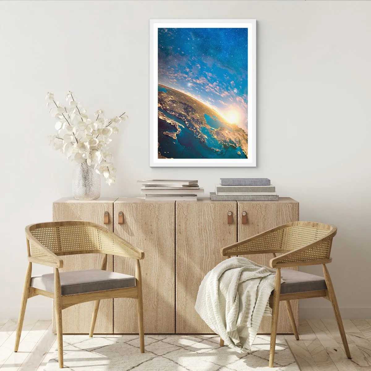 Poster în ramă albă - Să ne privim de la distanță - 30x40 cm