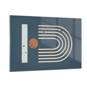 Tablou pe sticlă - Geometrie în funcție de rodie - 120x80 cm