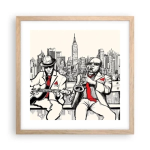 Poster în ramă de stejar deschis - Improvizație la New York - 40x40 cm