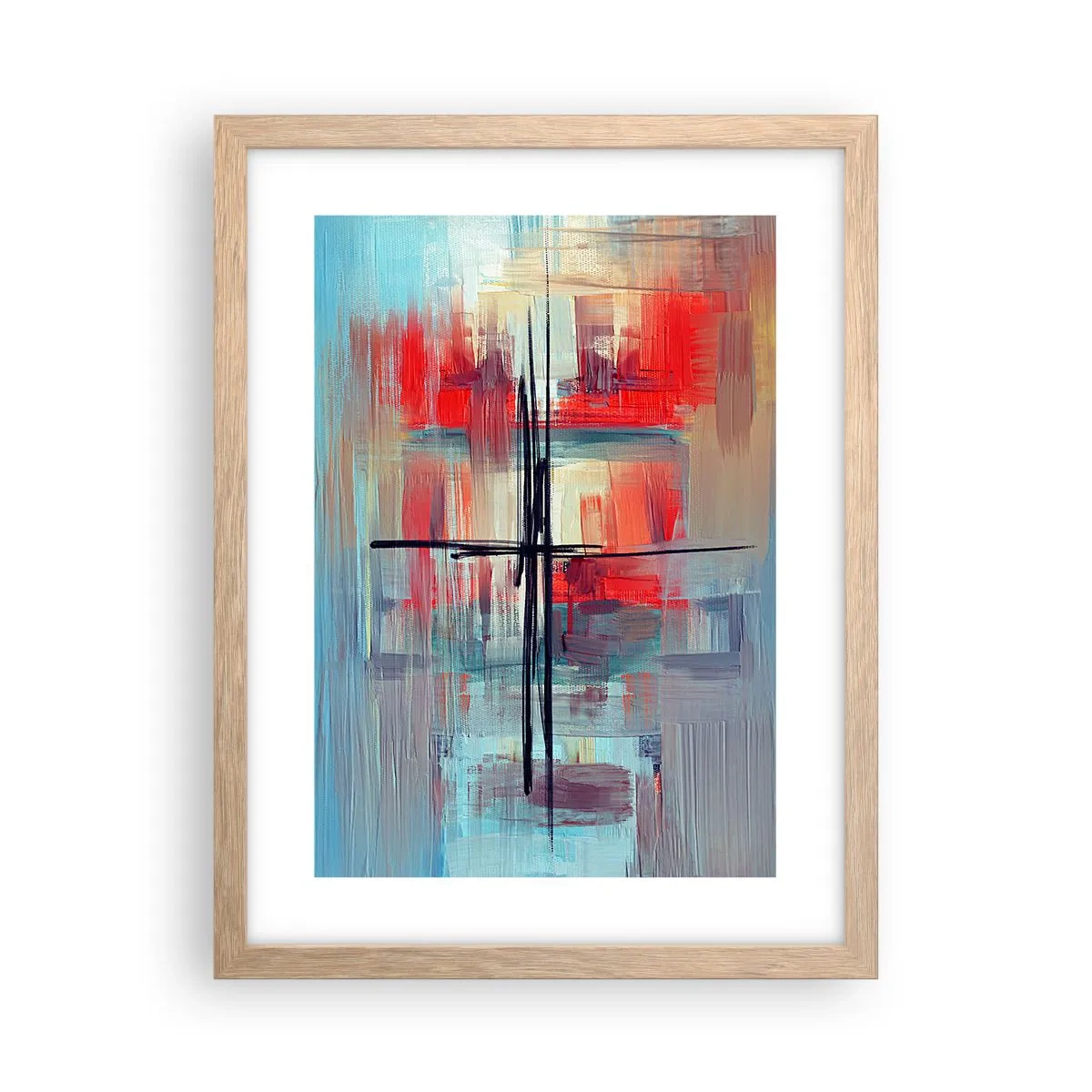 Poster în ramă de stejar deschis - Peisaj dintr-o dimensiune necunoscută - 30x40 cm