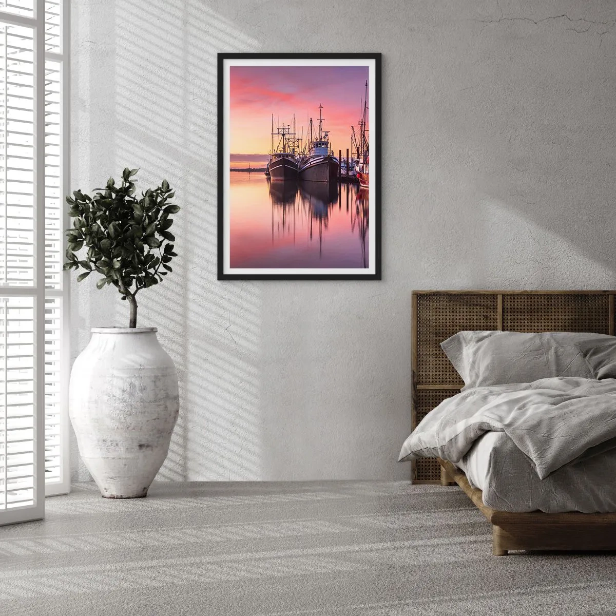 Poster în ramă neagră - Înainte de o zi plină - 61x91 cm