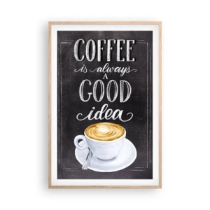 Poster în ramă de stejar deschis - Of course! - 61x91 cm