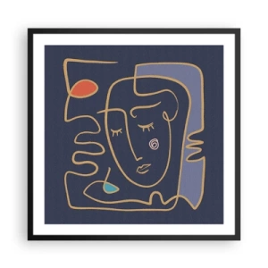 Poster în ramă neagră - În reverie - 60x60 cm