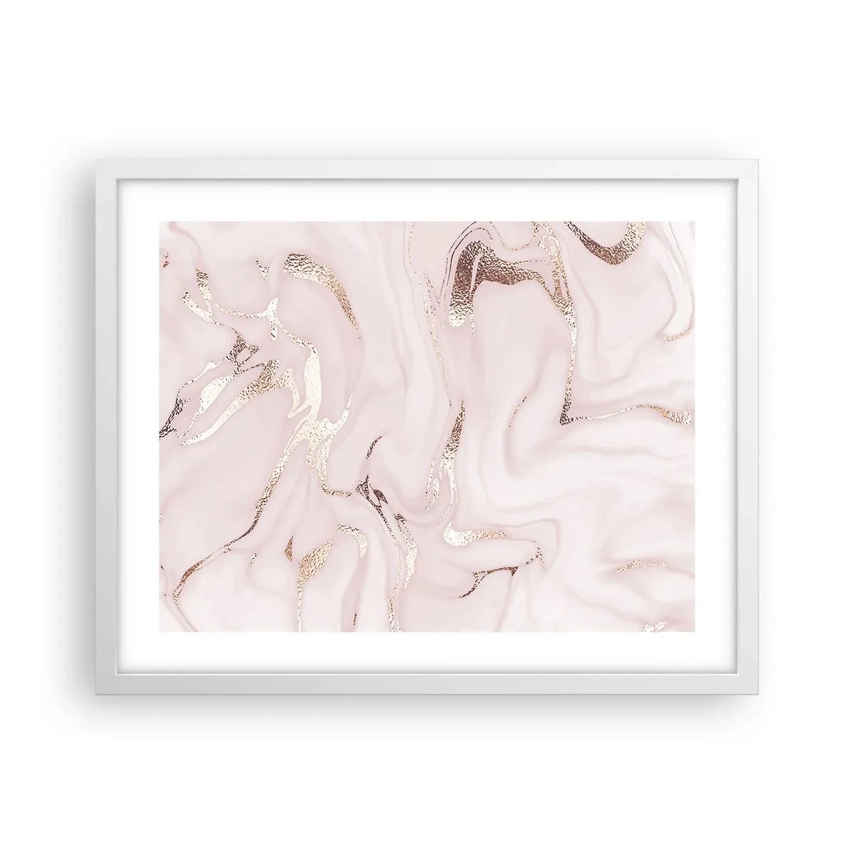 Poster în ramă albă - În nebunia roz - 50x40 cm