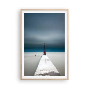 Poster în ramă de stejar deschis - Pentru a întâlni infinitul - 61x91 cm