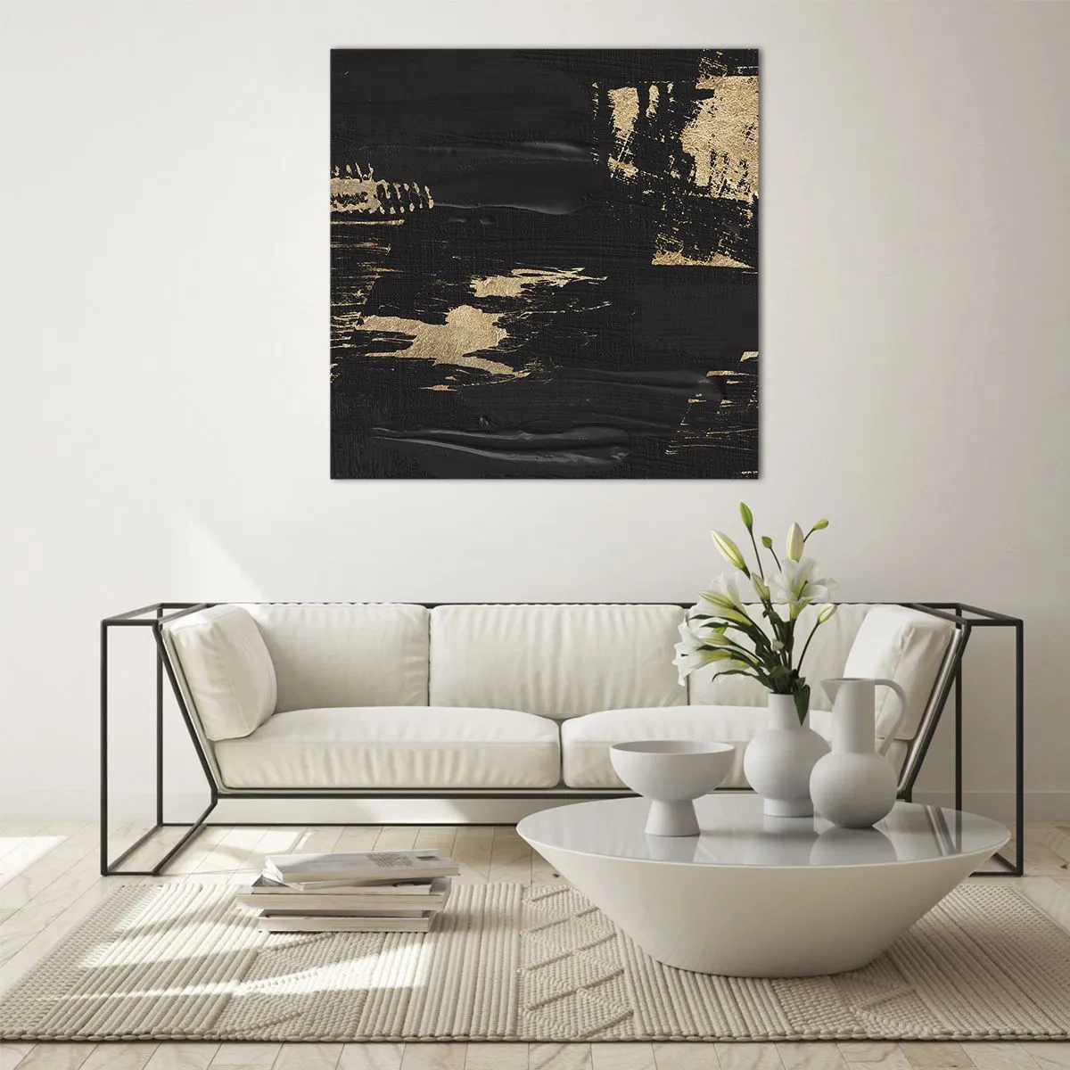 Tablou pe sticlă - O urmă de atingere - 70x70 cm