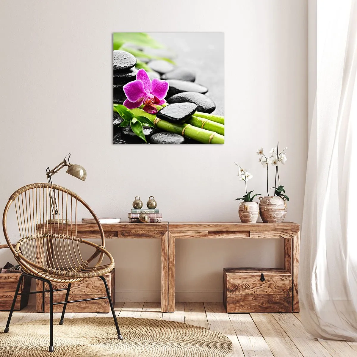 Tablou pe pânză - Într-un echilibru pașnic - 70x70 cm