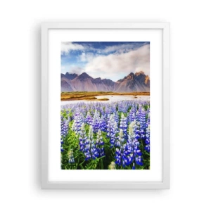 Poster în ramă albă - Putere și severitate alături de blândețe - 30x40 cm