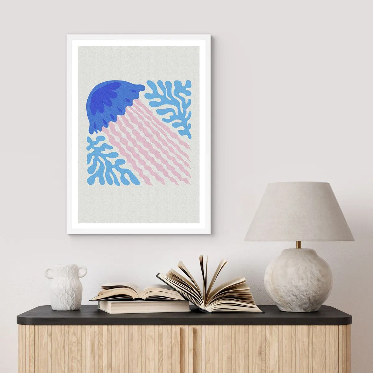 Poster în ramă albă - Ca și cum ar fi din altă lume - 50x70 cm