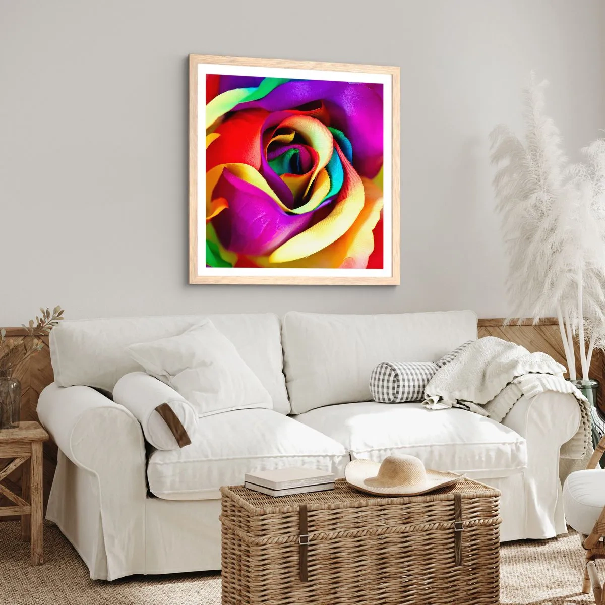 Poster în ramă de stejar deschis - Acest lucru este imposibil - 60x60 cm