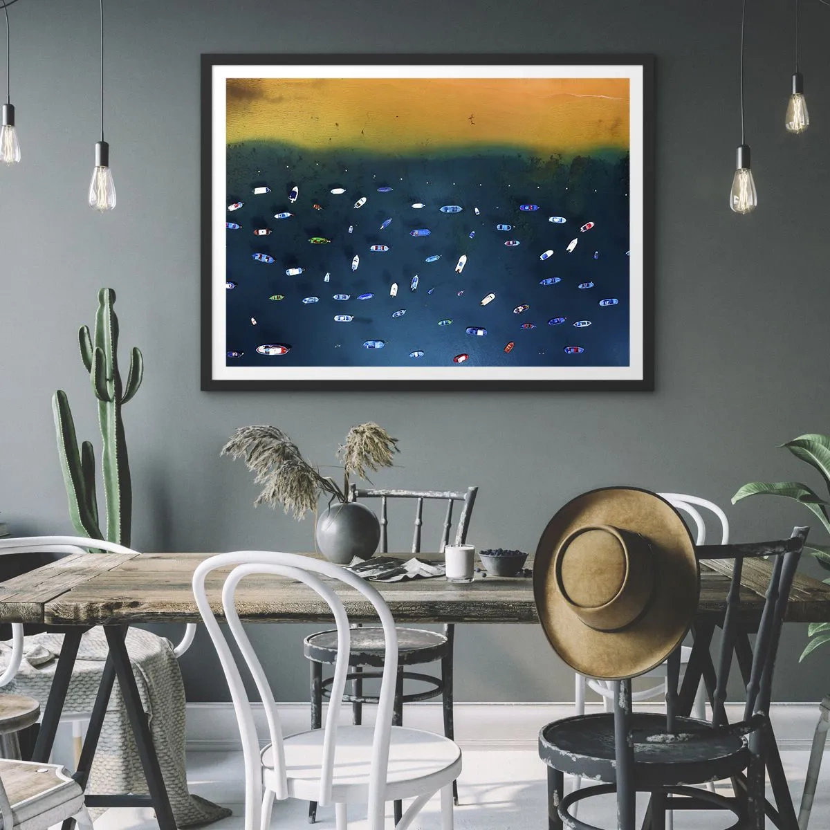 Poster în ramă neagră - Joc de vacanță - 70x50 cm