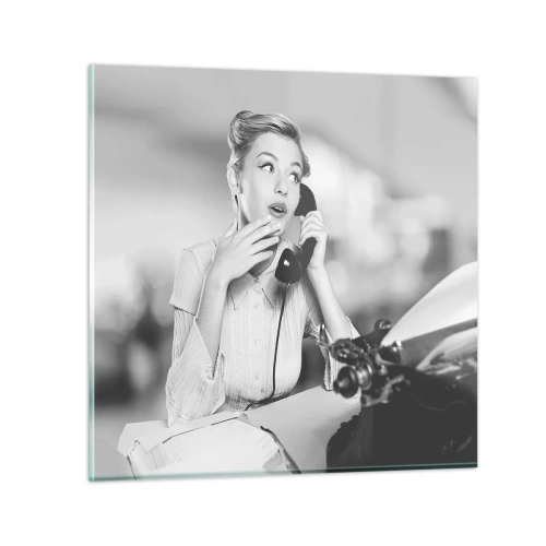 Tablou pe sticlă - Bună ziua, suntem în anii '50. - 60x60 cm