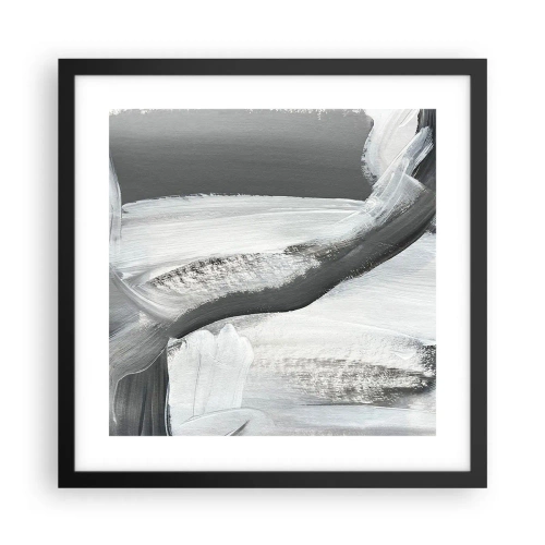 Poster în ramă neagră - Cu o mișcare decisivă - 40x40 cm