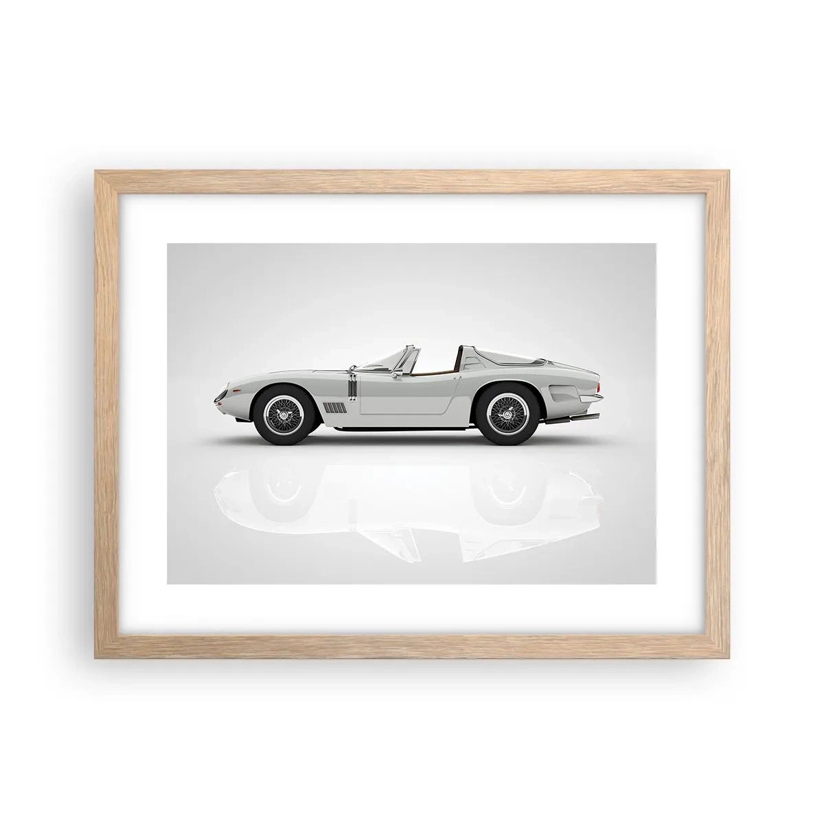 Poster în ramă de stejar deschis - Promisiunea distracției - 40x30 cm