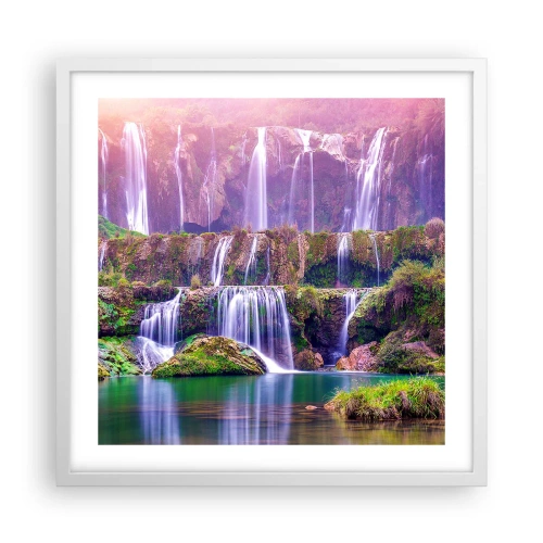 Poster în ramă albă - Scara către cer - 50x50 cm