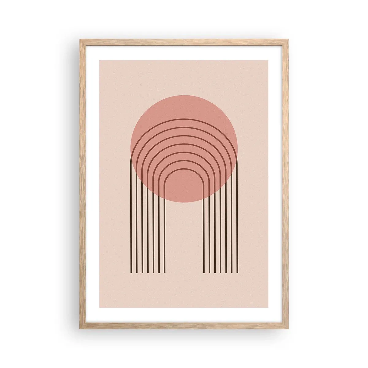 Poster în ramă de stejar deschis - Atracție irezistibilă - 50x70 cm