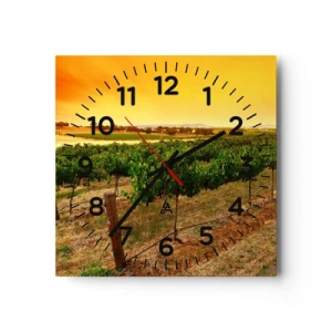 Ceas de perete - Ceas pe sticlă - Să bem soarele - 40x40 cm