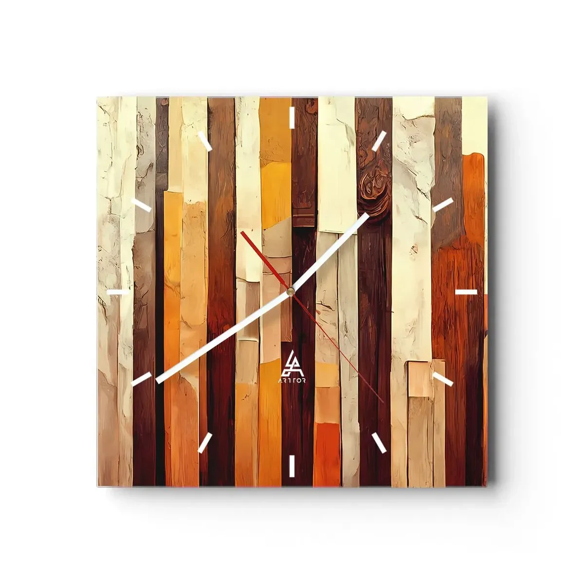 Ceas de perete - Ceas pe sticlă - Imnul copacilor din pădure - 30x30 cm