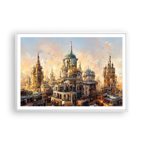 Poster în ramă albă - Orașul tuturor orașelor - 100x70 cm