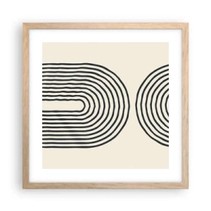 Poster în ramă de stejar deschis - În curând... - 40x40 cm