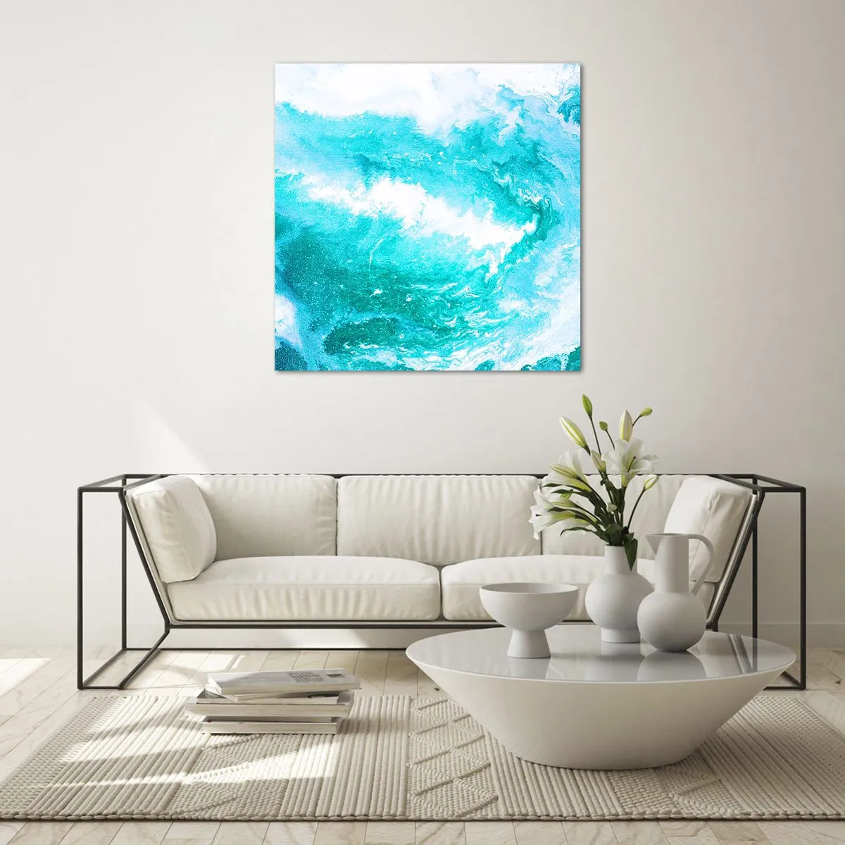 Tablou pe sticlă - În nucleul elementului - 70x70 cm