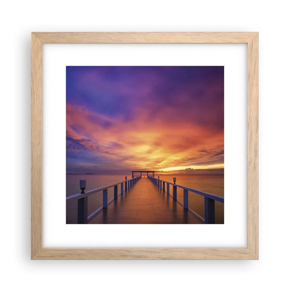 Poster în ramă de stejar deschis - Fără sfârșit - 30x30 cm