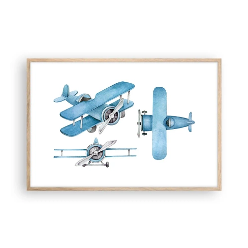 Poster în ramă de stejar deschis - Un învingător înnăscut - 91x61 cm