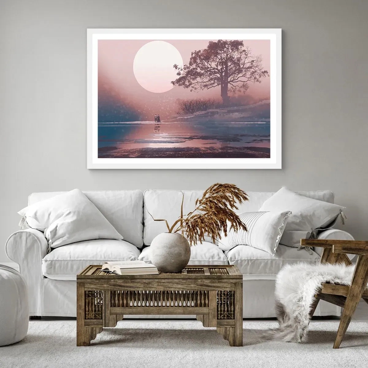 Poster în ramă albă - Minuni nocturne - 40x30 cm