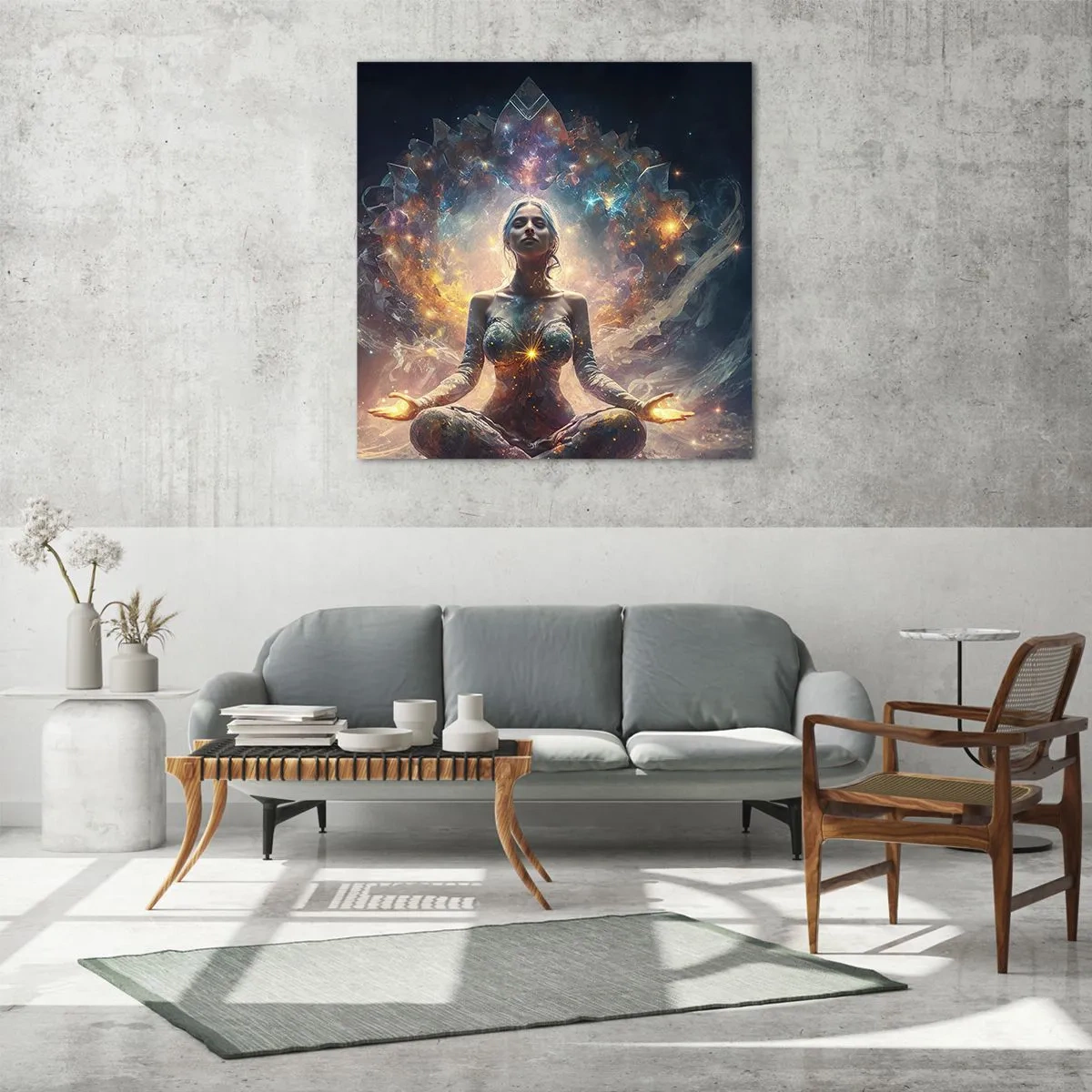 Tablou pe sticlă - Flux de energie bună - 60x60 cm