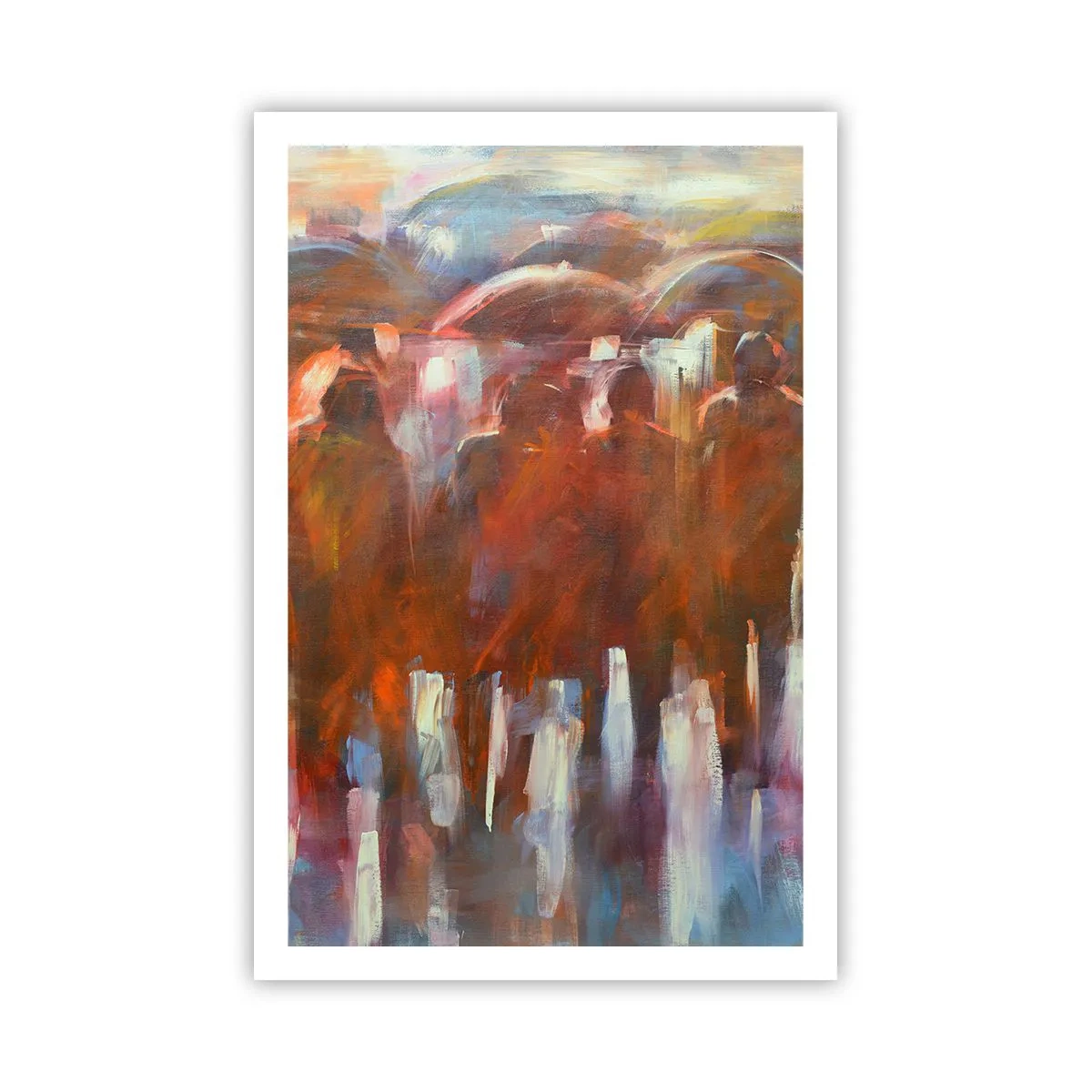 Poster - Egali în ploaie și ceață - 61x91 cm